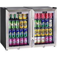 Fridge S/S Double Door 860 MM (W) x 500 mm (D) x 700 MM (H) HUS-SC70-SS-COMBO (2 Units LH & RH) (Use with Base Cabinet)