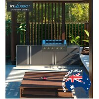 Integrato 2500 MM (W) BBQ : 2500 MM (W) x 735 MM (D) x 950 MM (H) - Notre Dame Grey w/ Stainless Steel Bench Top