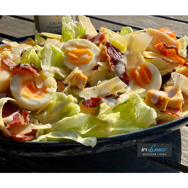 Caesar Salad with BBQ Chicken